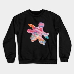 abstract art watercolor cell organic stain Crewneck Sweatshirt